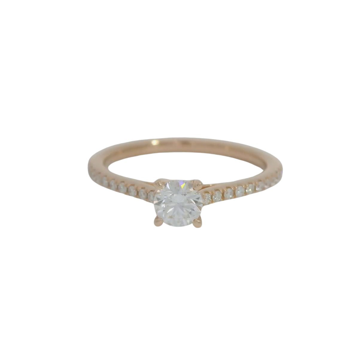 Nizza Ring mit rundem Labordiamant & 22 Brillanten | IGI-zertifiziert | Nayhera