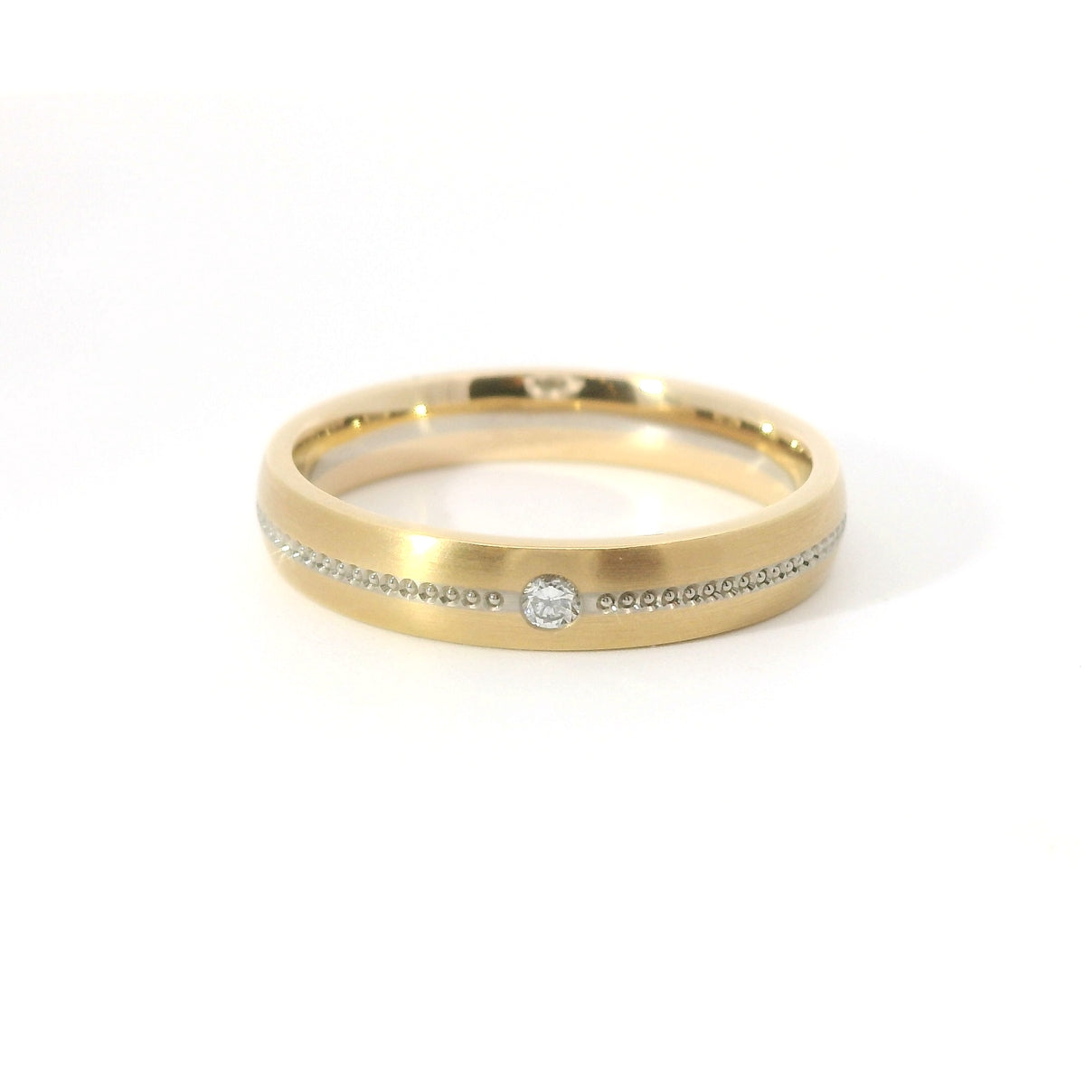 Ehering Damen 585 Roségold mit Weißgold-Milgriff | 37204-000 | Max Kemper – Made in Germany
