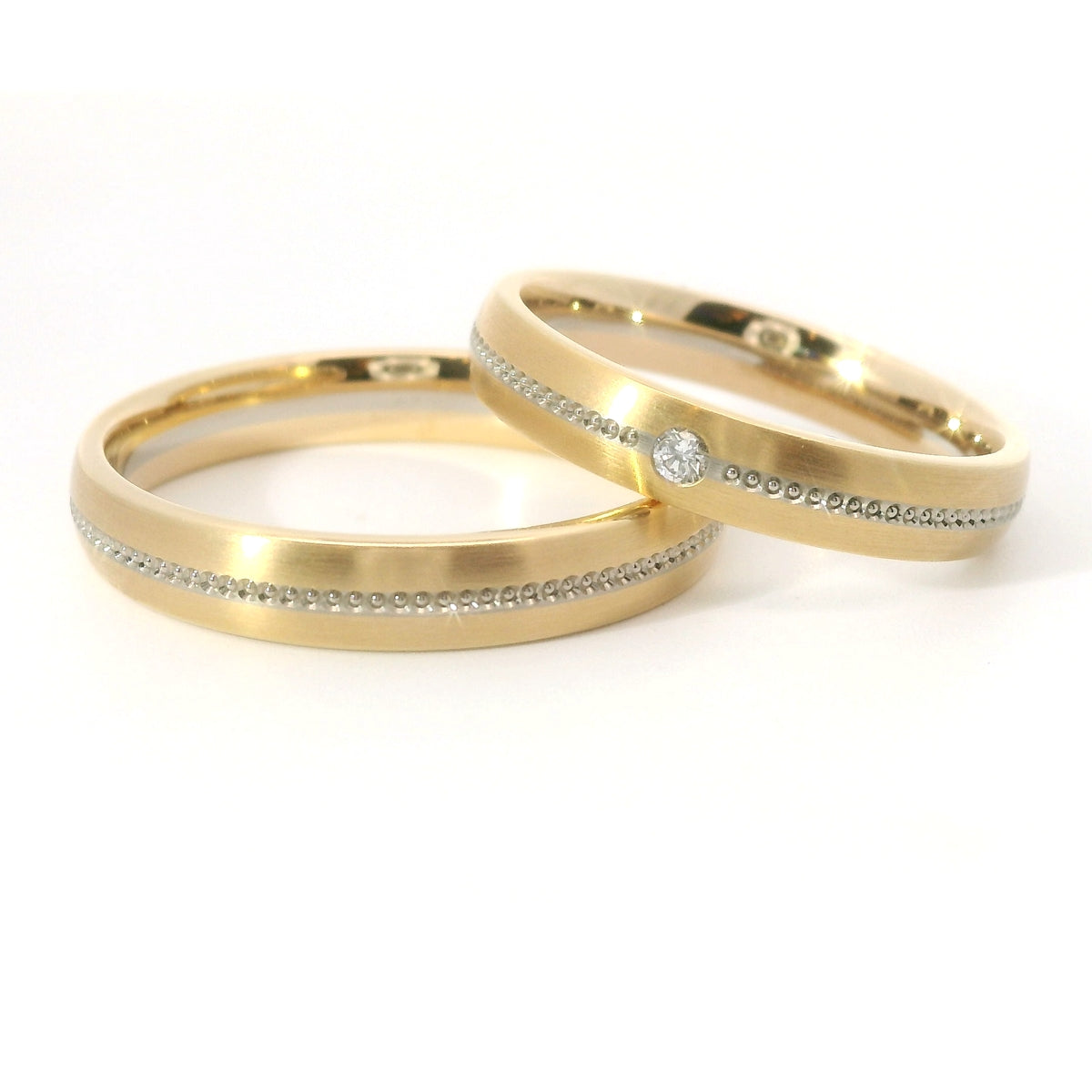 Herren-Ehering 585 Roségold mit Milgriffmuster | Max Kemper | 37204-038 | 3,8 mm breit