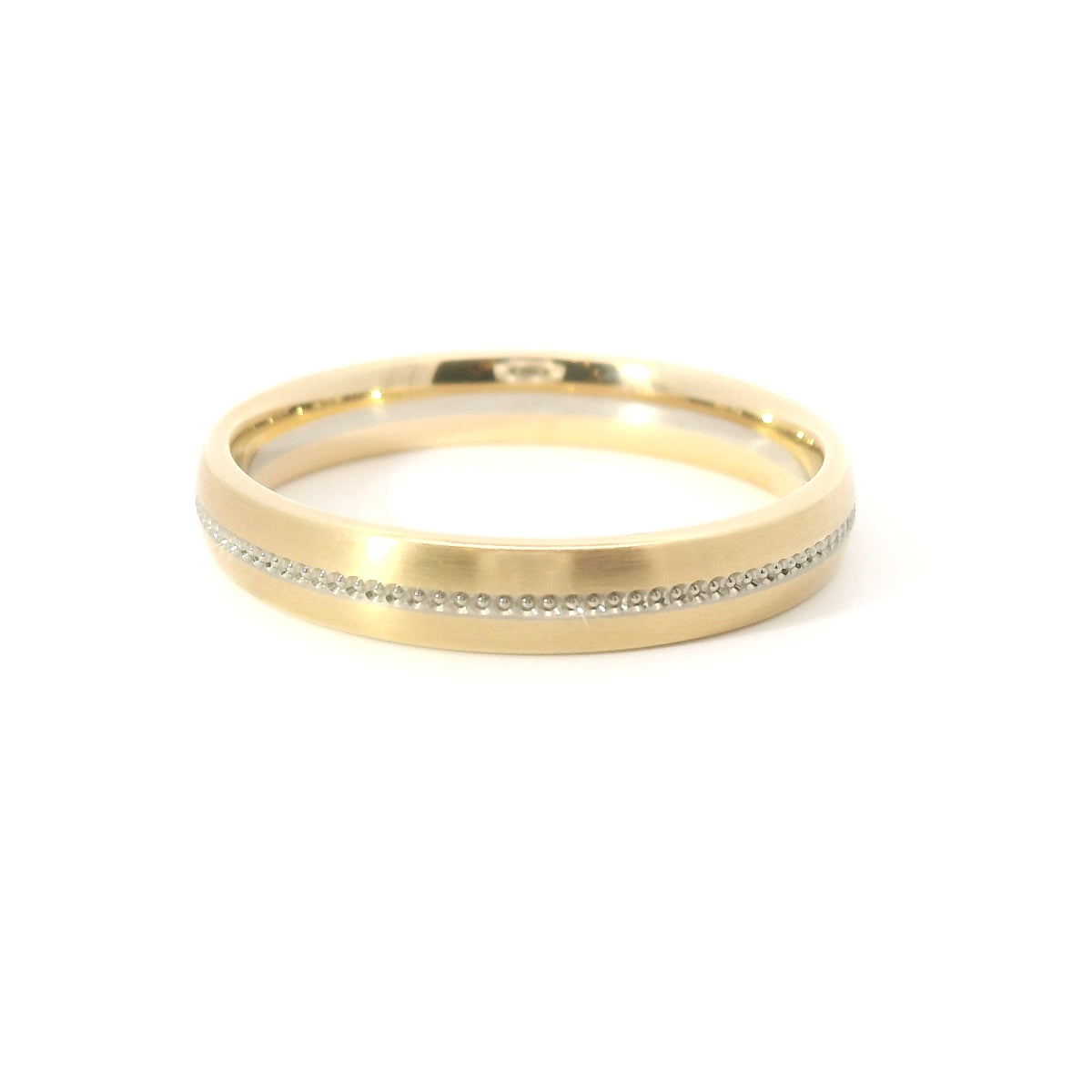 Herren-Ehering 585 Roségold mit Milgriffmuster | Max Kemper | 37204-038 | 3,8 mm breit