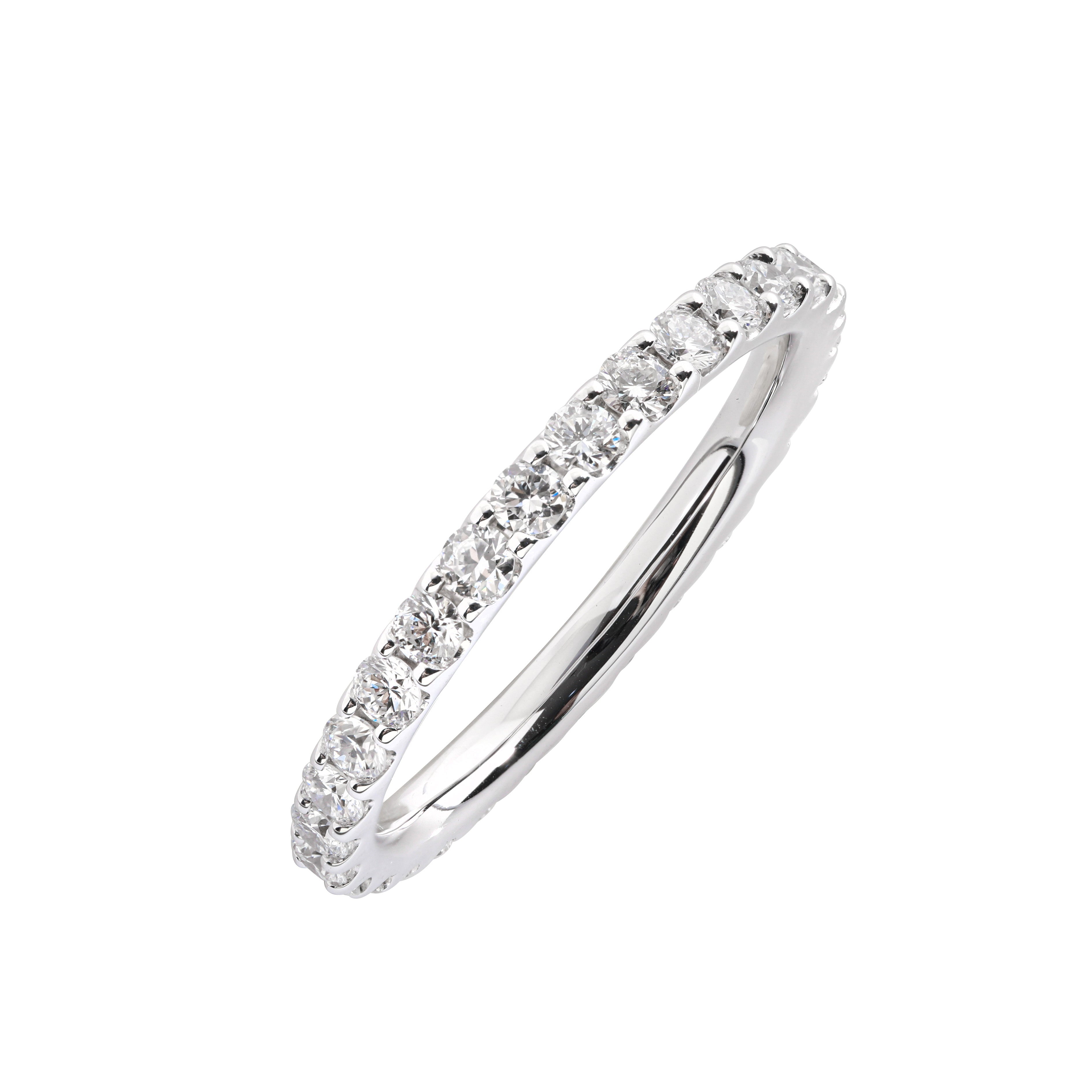 Memoire Ring mit Labordiamanten - Brillantring Eternity Band Lab-Grown Diamonds