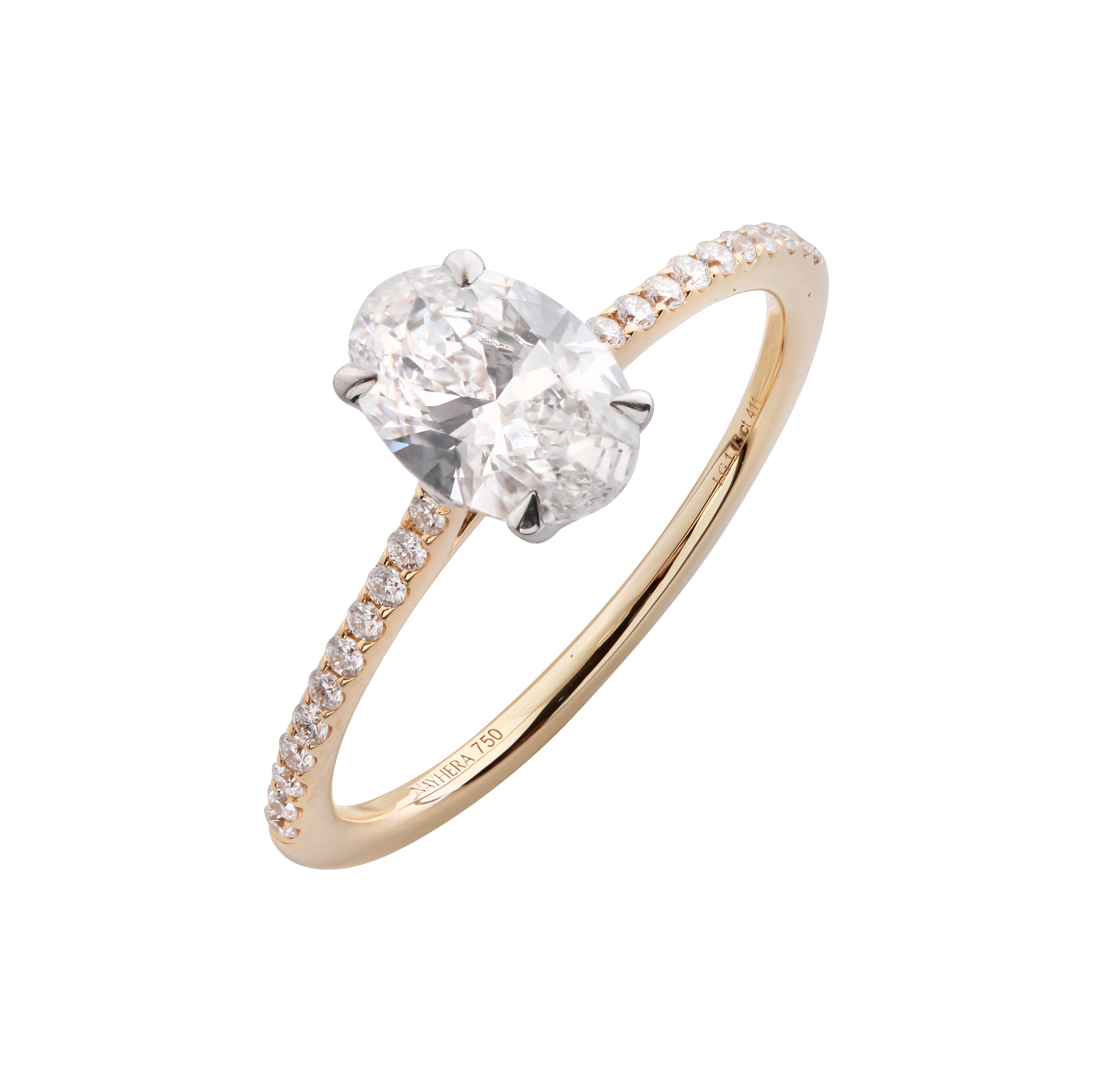 Hongkong - Ring mit ovalem Labordiamanten | Nayhera