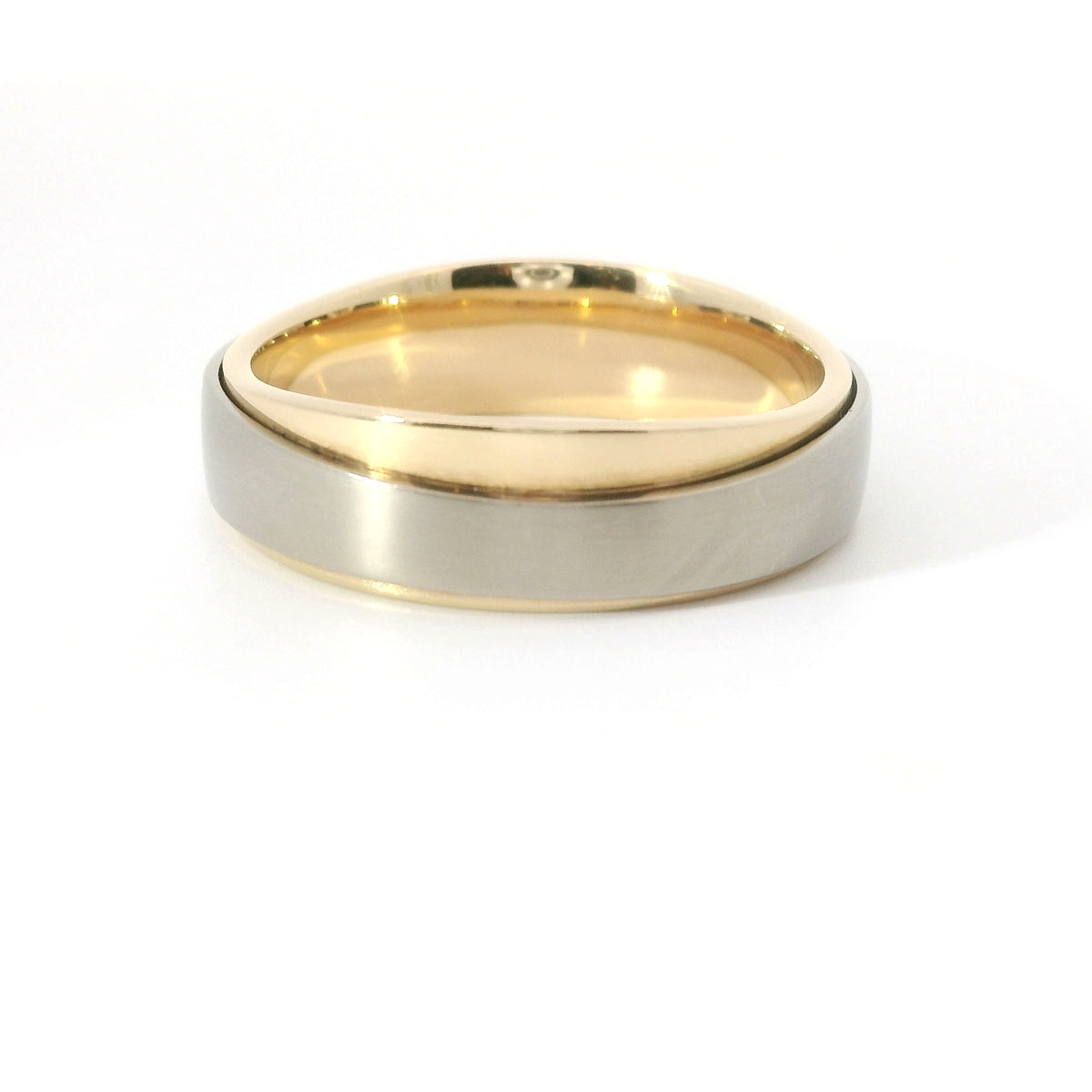 Max Kemper Bicolor Herren Ehering aus 585 Roségold und Weißgold |  Ringweite 63, 6,5 mm